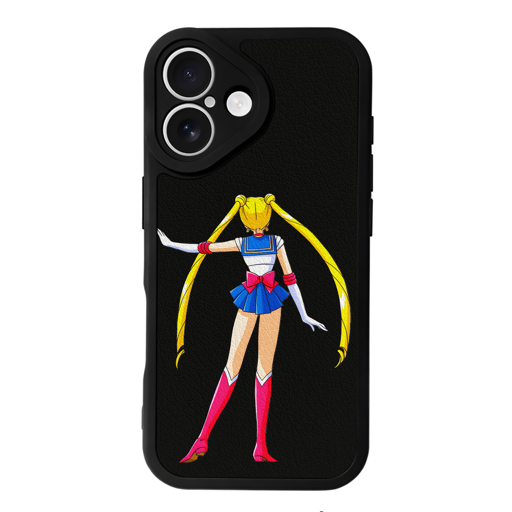 （画像用） 美少女戦士セーラームーン 月野 うさぎ つきの うさぎ Sailor Moon Tsukino Usagi 【iPhone 16シリーズ対応】シリコンスマホケース（レザー調） 材質：シリコン